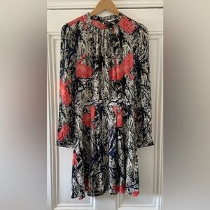 & Other Stories Long Sleeve Floral Mini Dress - Size 4